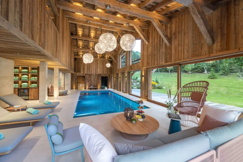 Luxe chalet in Megève voor 18 gasten, met spa en zwembad