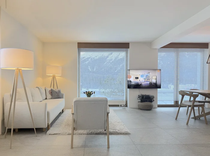 Vakantieappartement voor vier met terras in Sankt Moritz